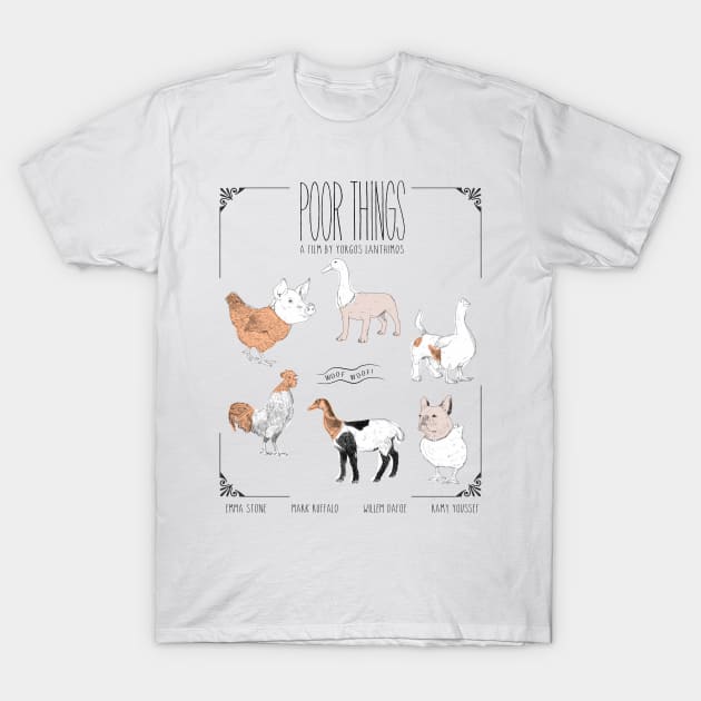 Poor things creatures T-Shirt by atizadorgris